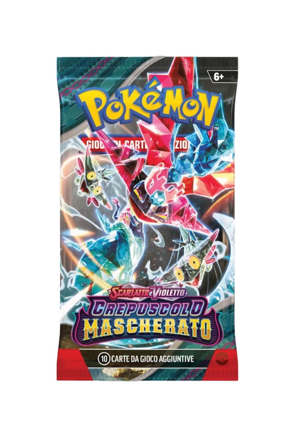 BUSTINA CREPUSCOLO MASCHERATO SCARLATTO E VIOLETTO - ITA