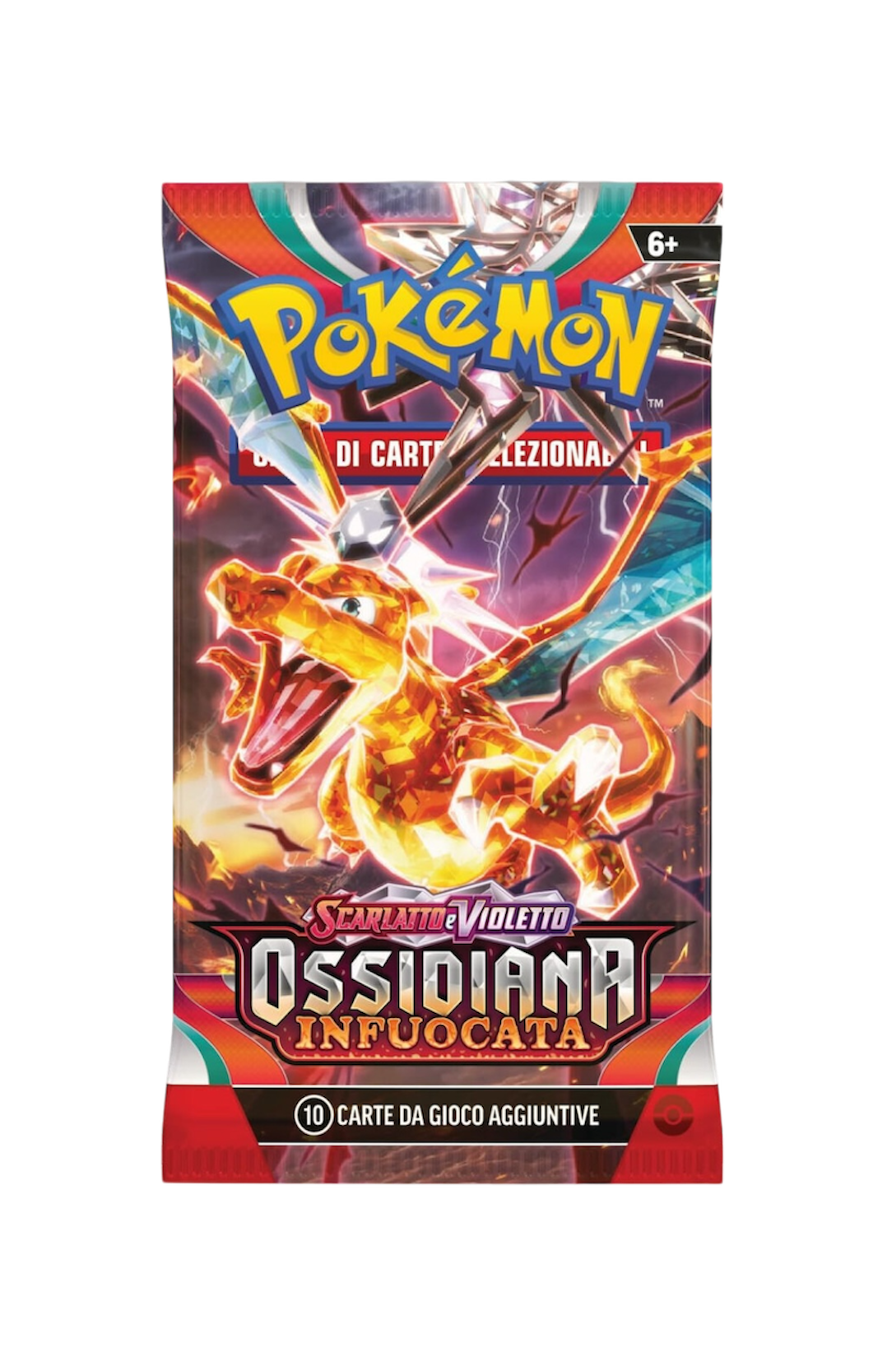 BUSTINA OSSIDIANA INFUOCATA SCARLATTO E VIOLETTO - ITA
