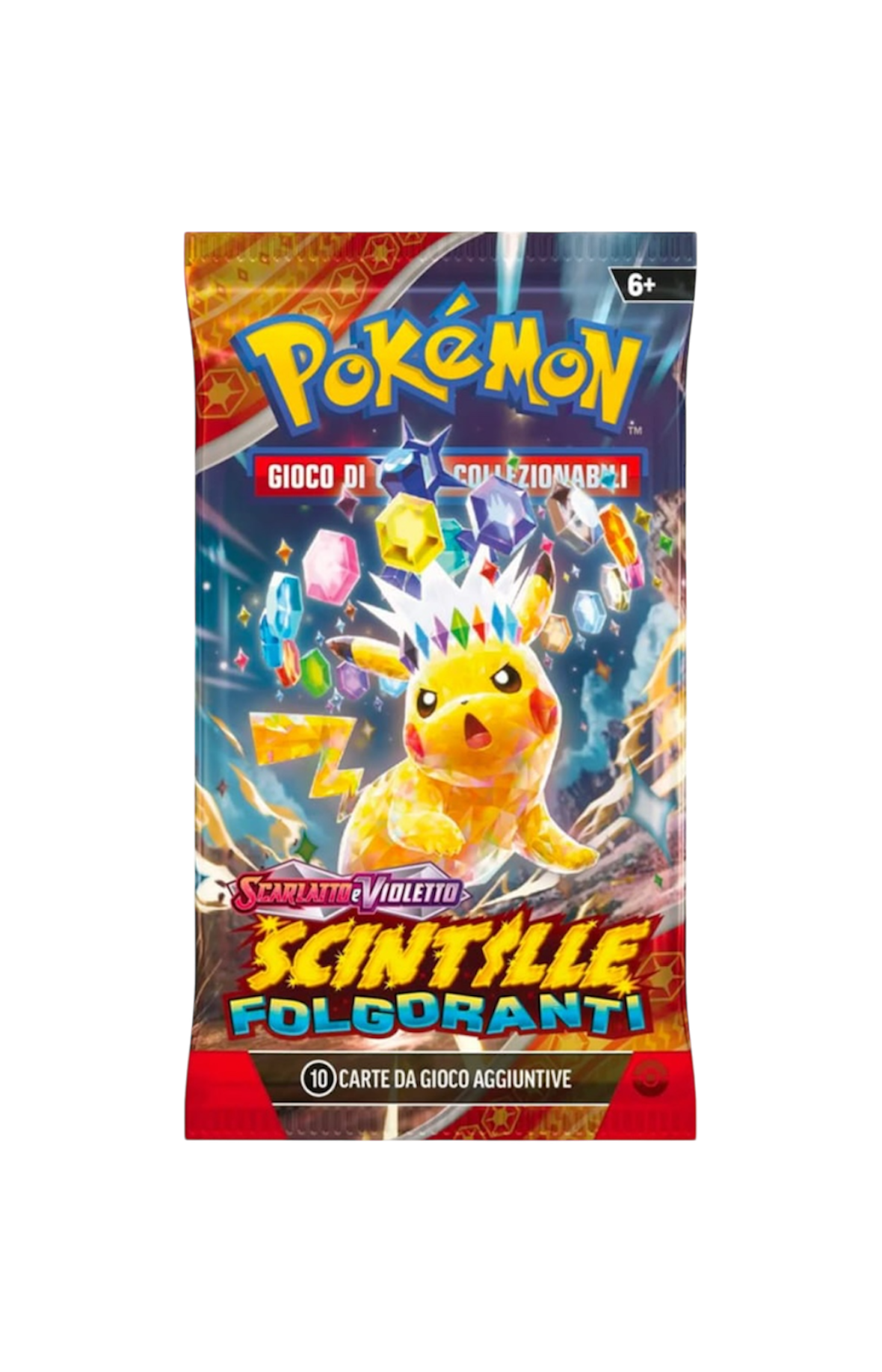BUSTINA SCINTILLE FOLGORANTI SCARLATTO E VIOLETTO - ITA