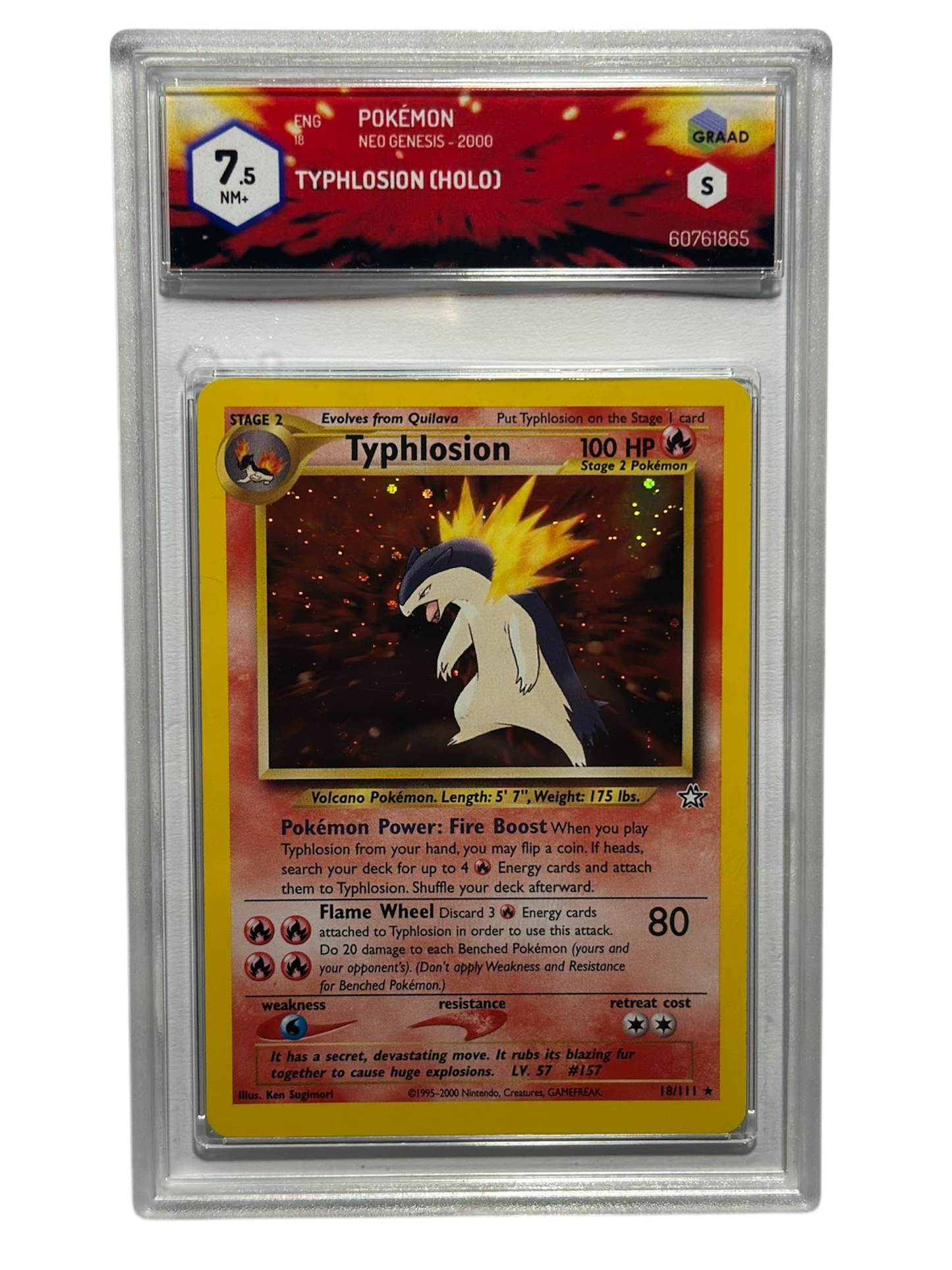 TYPHLOSION 18-111 HOLO GRAAD 7.5 - ENG