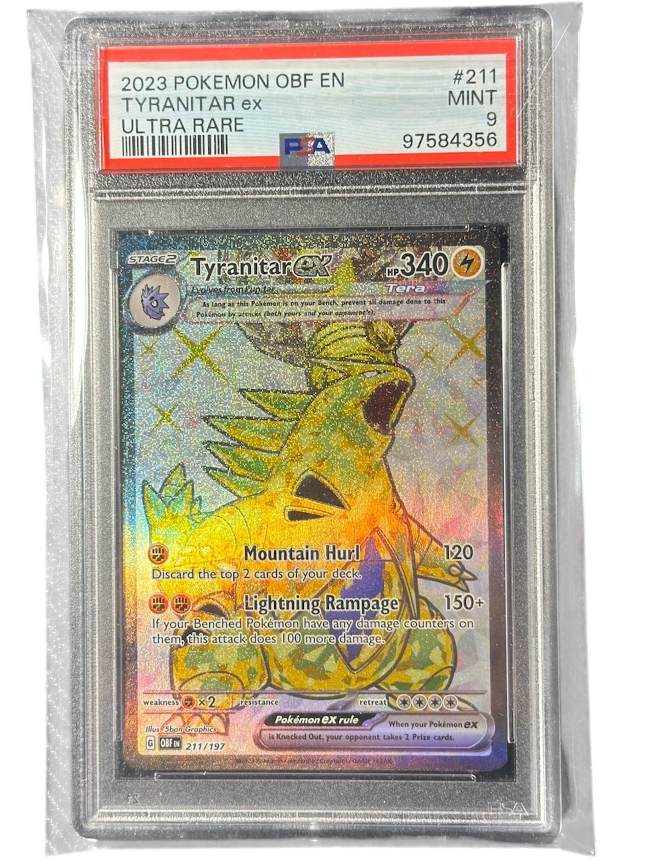 TYRANITAR ex OBSIDIAN FLAMES - PSA 9 ENG